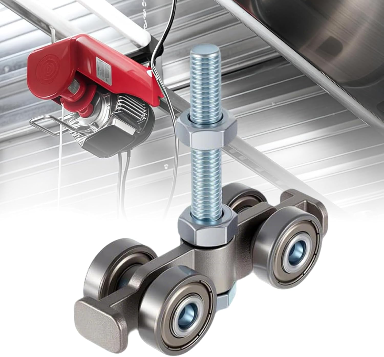 High Capacity Sliding Door Rollers | Silent 4 Wheel Barn Door Roller Sliding Barn Door Roller - For Home Bathroom Garage Gate Outdoor Indoor