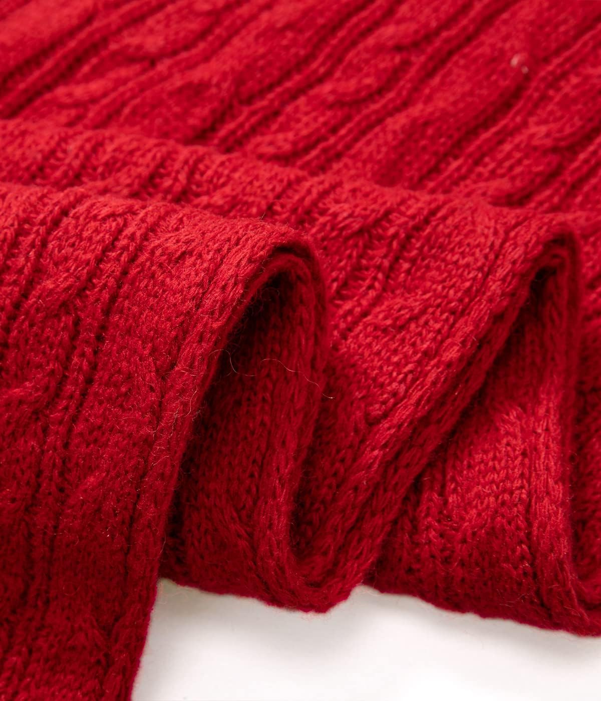 Villand 3 in 1 Womens Wool Hat Gloves & Scarf Winter Set, 3 Piece Cable Knitted Beanie Hat for Women with Gift Box