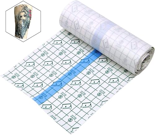 Vendaje impermeable para tatuajes de 6 pulgadas x 2 yardas, vendaje de película transparente para segunda piel, curación de segunda piel, vendajes