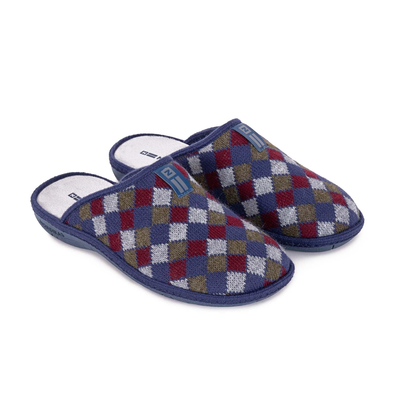 NORDIKAS - Zapatillas de Casa Hombre Boreal Arlequin - Pantunflas Antideslizantes Hechas en España