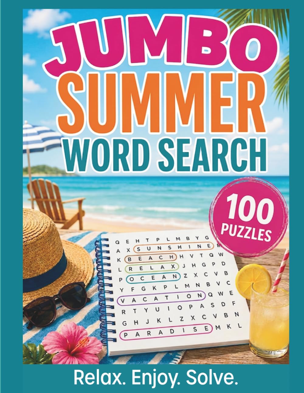 JUMBO SUMMER WORD SEARCH: 100 LARGE PRINT WORD SEARCHES