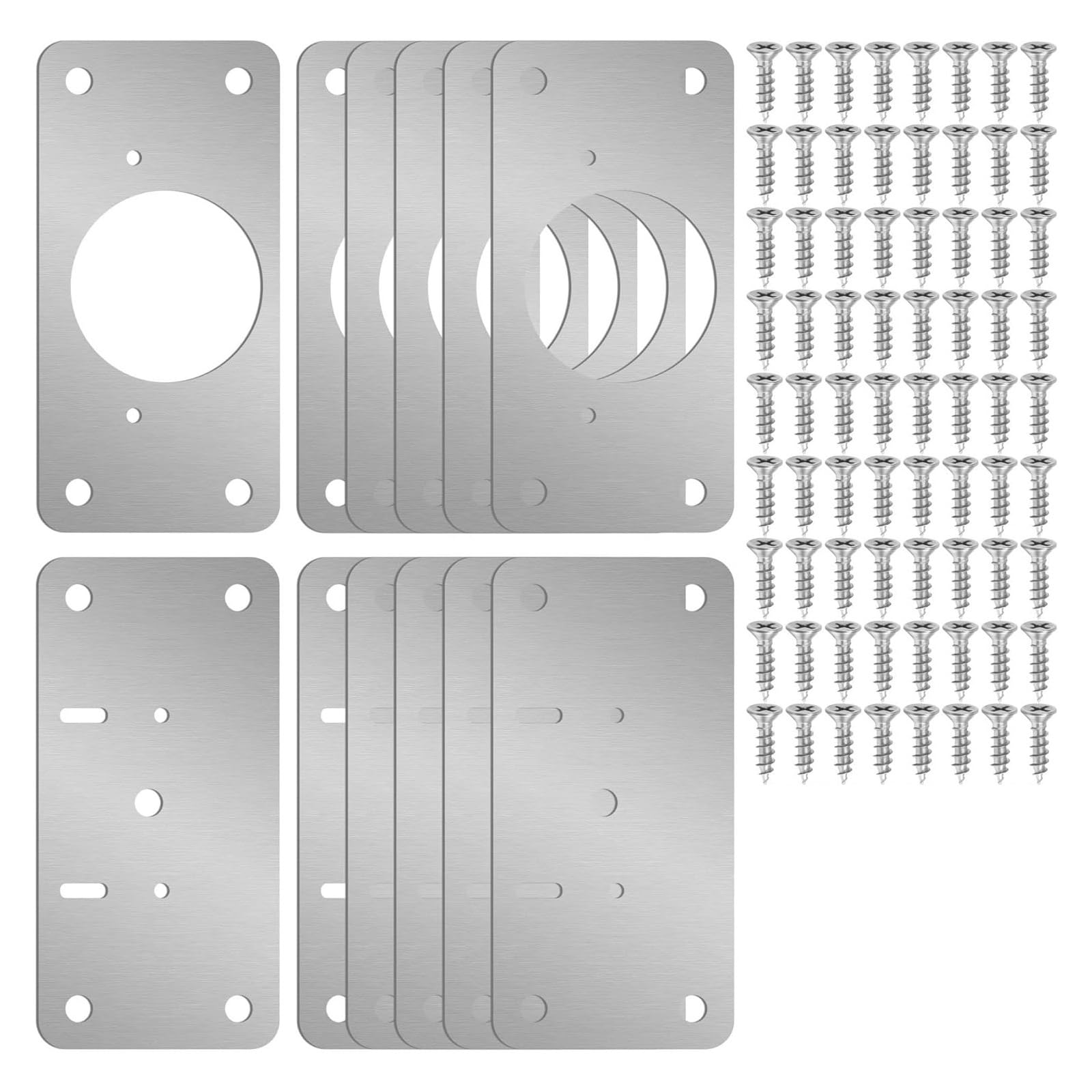 Zguouzantye 12Pcs 4/8/ Hinge Repair Kit Cabinet Door Fixing Bracket