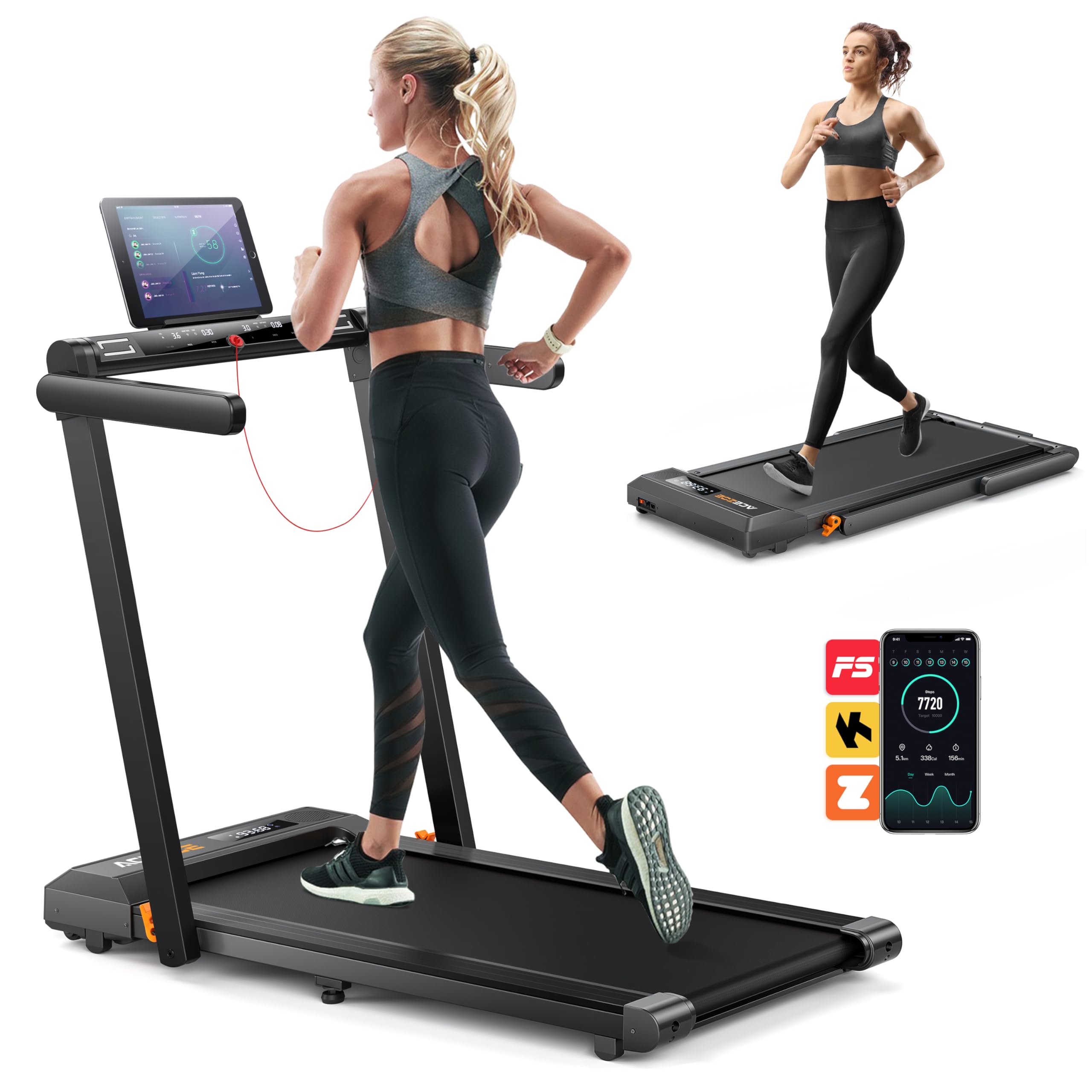 Acezoe 2-in-1 Folding Treadmill