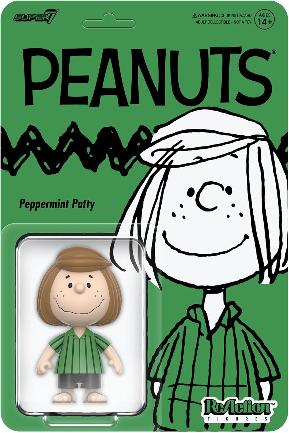 Super7 Peanuts Reaction Figures Wave 09 - Peppermint Patty Action Figure