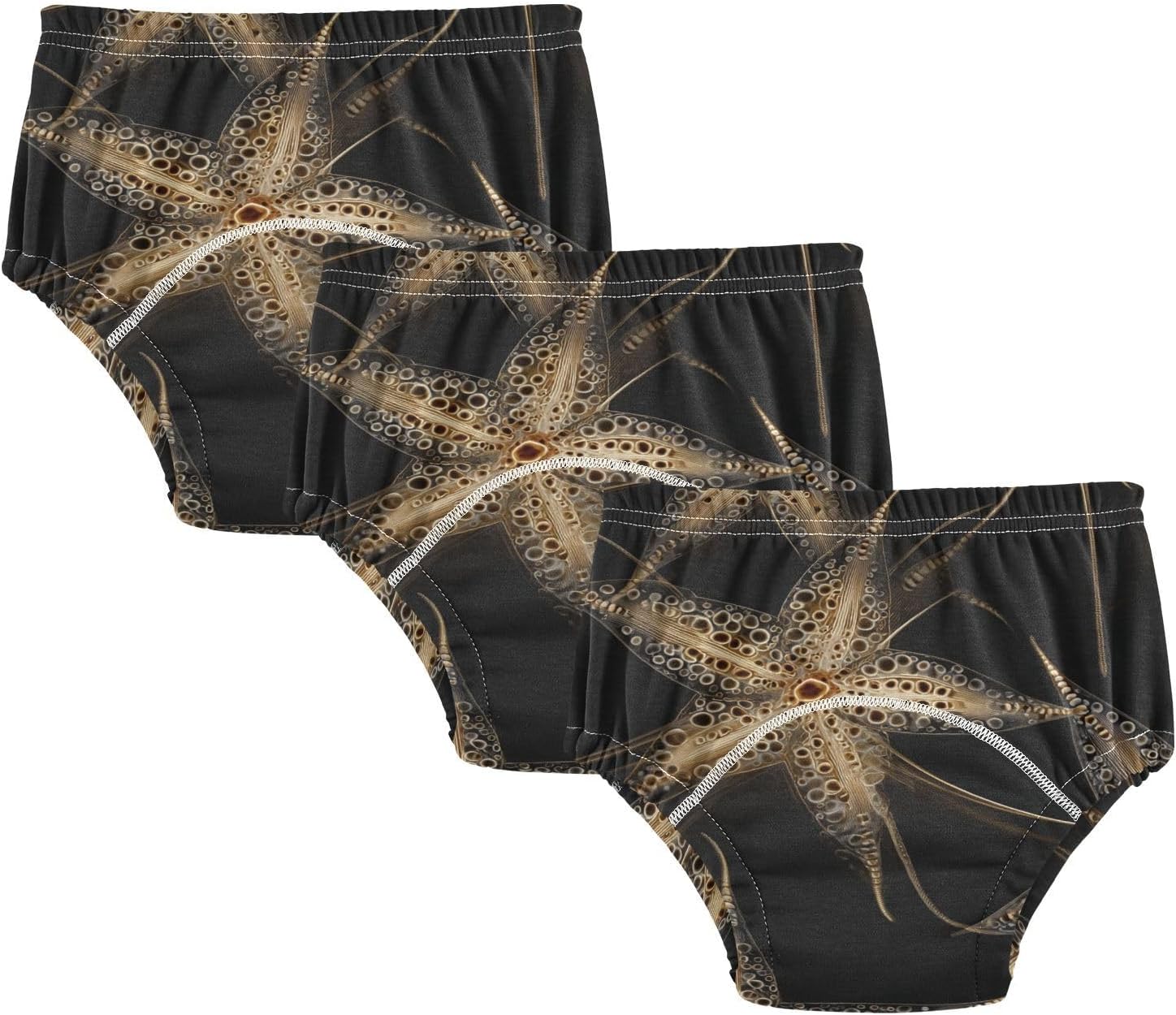Baby Potty Training Pants Soft Cotton Sea Mantis Star Black Gold Nighttime Potty Training Underwear Underwear