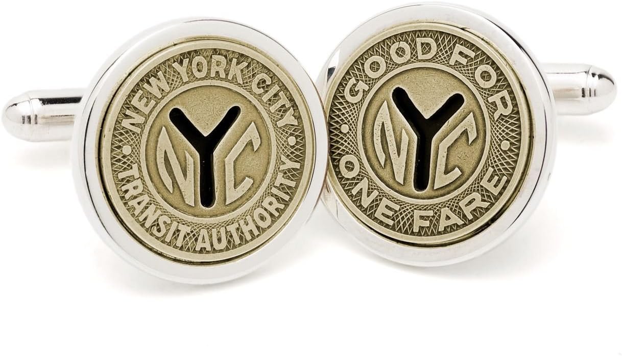 Tokens and Icons Subway Token Cufflinks (New York)