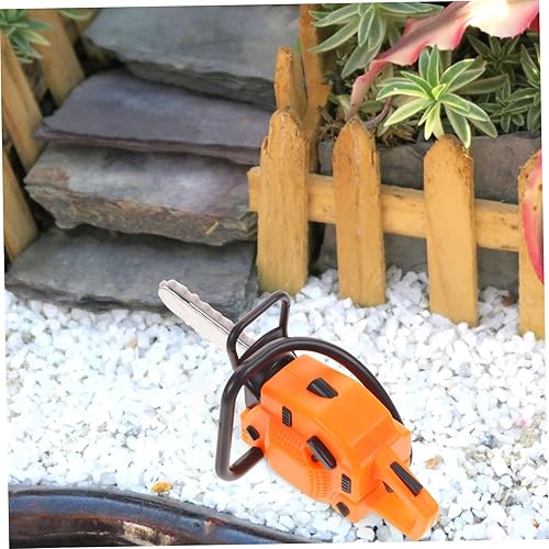 Miniatura 8 de 2 unids casa de muñecas motosierra muñeca de plástico mini juguetes de plástico al aire libre juegos mini motosierra estatuilla juguete falso modelo