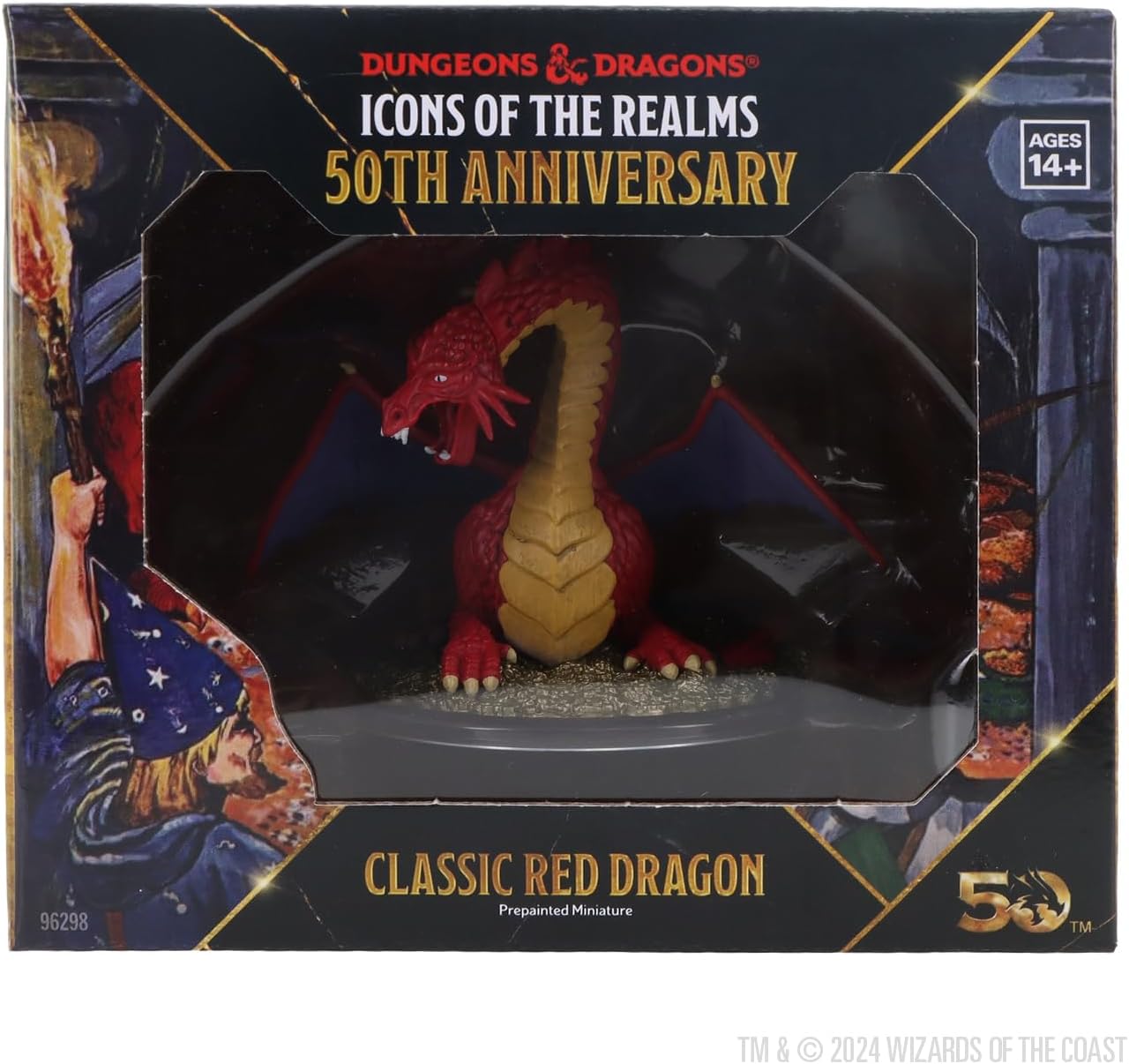 WizKids D&D Icons of The Realms: 50th Anniversary - Classic Red Dragon Boxed Miniature