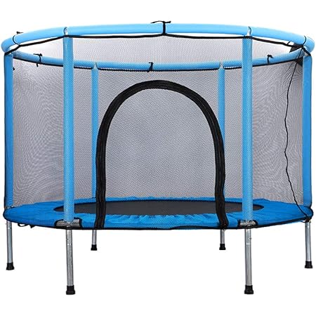 Amazon Co Jp Hokco トランポリン 子供用 ベビーサークル プレイヤード フェンス保護 ネット付き 室内遊具 収納 持ち運び ステンレス製 耐荷重1kg 誕生日プレゼント 日本語取扱説明書付き ベビー マタニティ