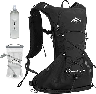 IX INOXTO Hydration Backpack, Lightweight 8L/12L Hydro Water Daypack with 1.5L/2L Water Bladder Bag, Running Hydration Vest Backpack for Men Women, Hydration Pack for Cycling Hiking