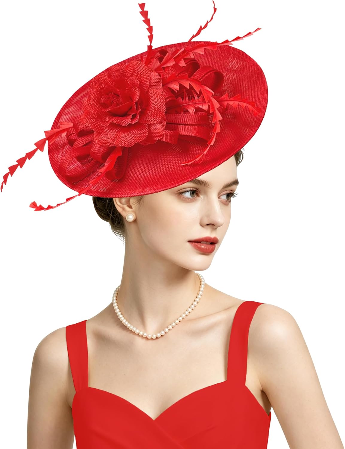 Kidukso Fascinator Hats Headwear for Derby Hats 1920s Vintage Headdress for Tea Party Cocktail Party Church