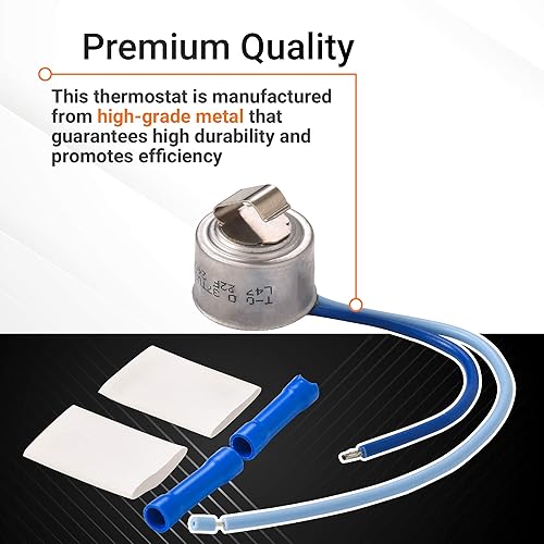 Miniatura 4 de BlueStars Ultra Durable 5303918202 - Pieza de repuesto para termostato de descongelación para refrigeradores Frigidaire & Kenmore - Reemplaza