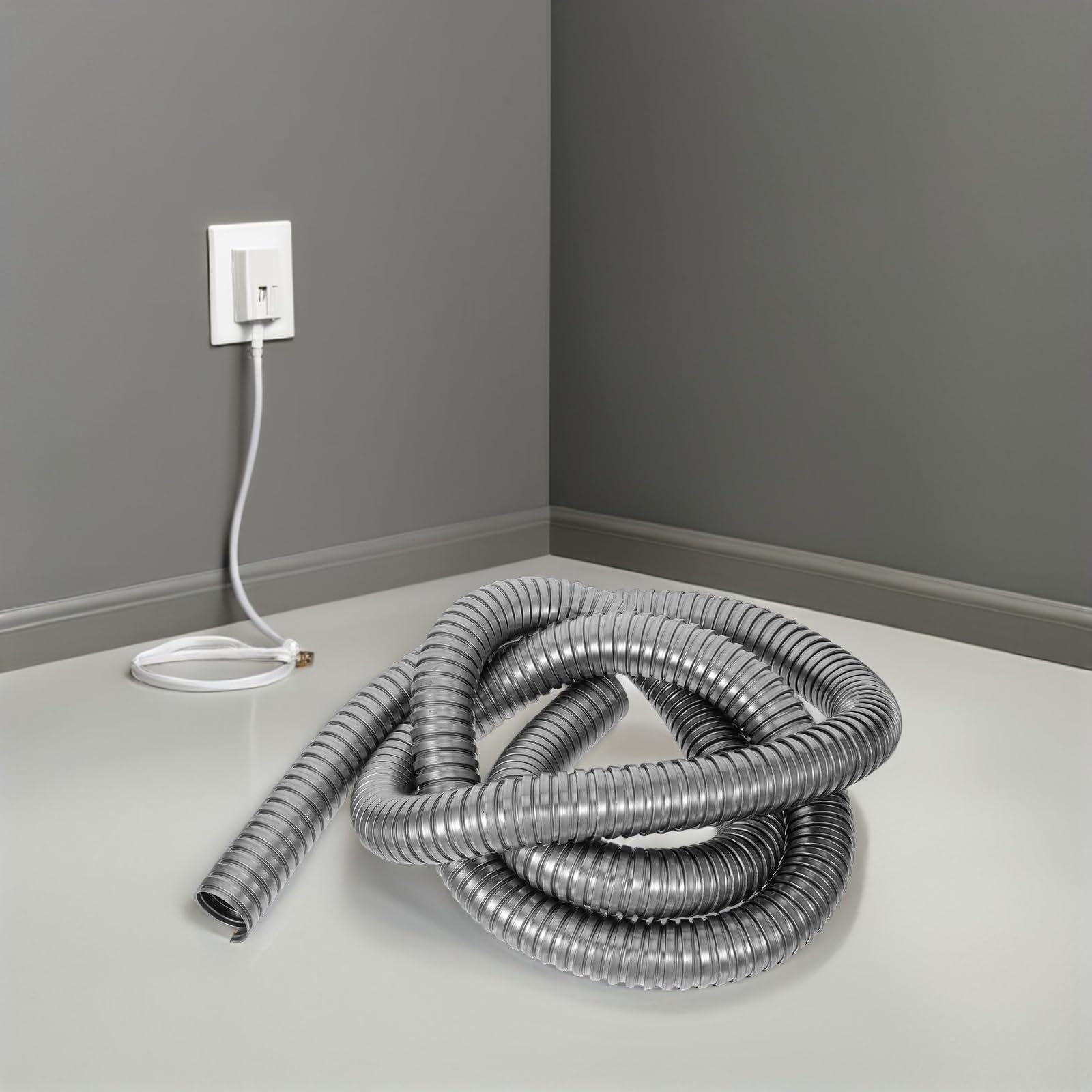 OSALADI Tubo Flessibile per Cavi in Acciaio Inox 304 Protezione Cavi Elettrici Esterni Proteggi Cavo per Impianti Esterni e Giardino