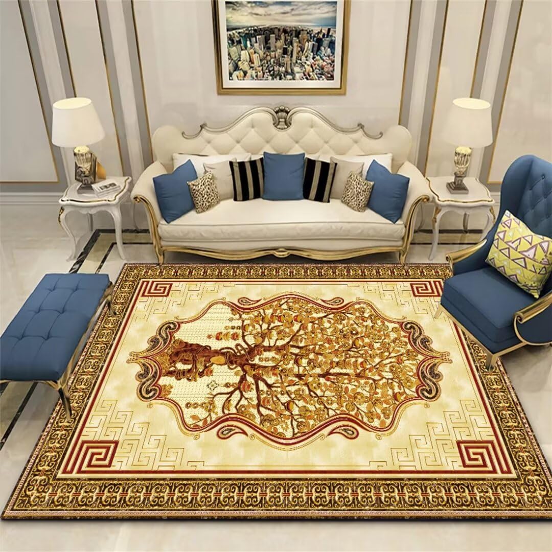 Tapis de sol antidérapant jaune pour sécuriser et décorer le salon