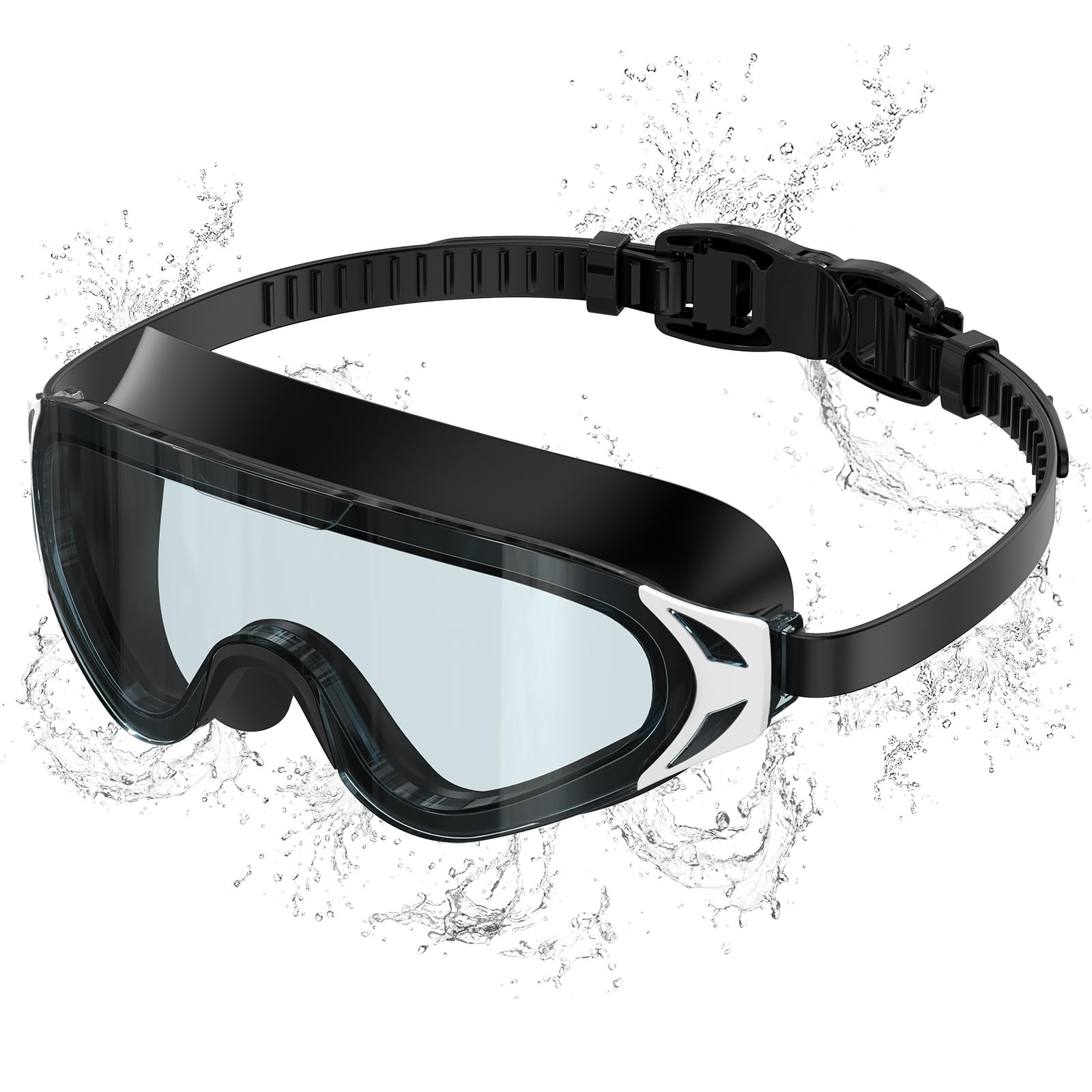 Seaflar Swimming Goggles Unisex Anti-Fog, UV Protection & Large Frame HD Lens | goggles swimming adult Professional Design for Swimming, Diving & Outdoor Water Sports-C-BK