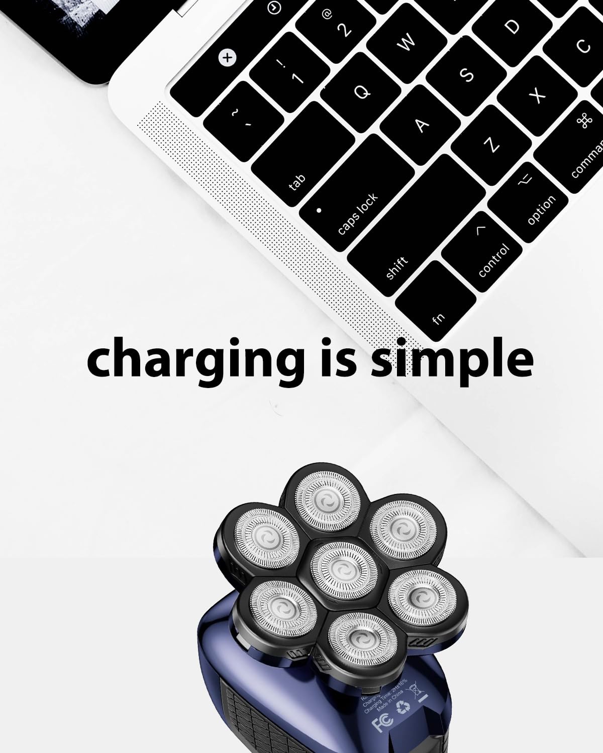 Cavo di ricarica USB da 5 V per rasoi Wyklaus 7D, soluzione di alimentazione compatibile e affidabile, con 1 spazzola per la pulizia, cavo di alimentazione da 1 m