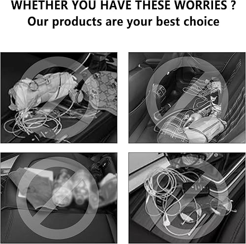 Miniatura 7 de 2 portavasos multifuncionales para automóvil + soporte para teléfono de automóvil + gancho para bolso de automóvil, organizador colgante para