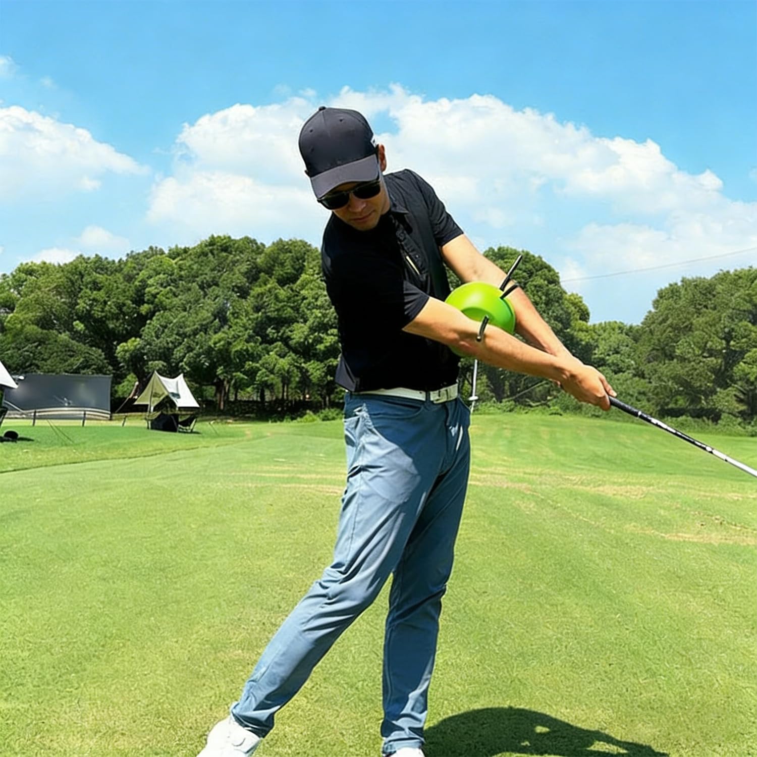 Balón de entrenamiento de swing de golf, ayuda de corrección para hombres y mujeres