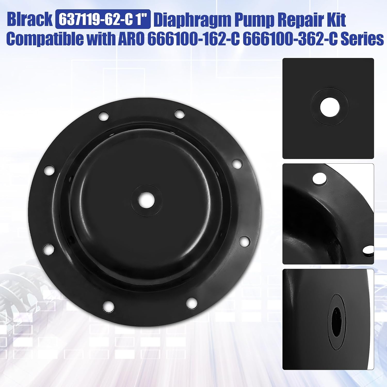 637119-62-C Diaphragm Pump Repair Kit Compatible with ARO 666100-162-C 666100-362-C Series Air Operated Pumps
