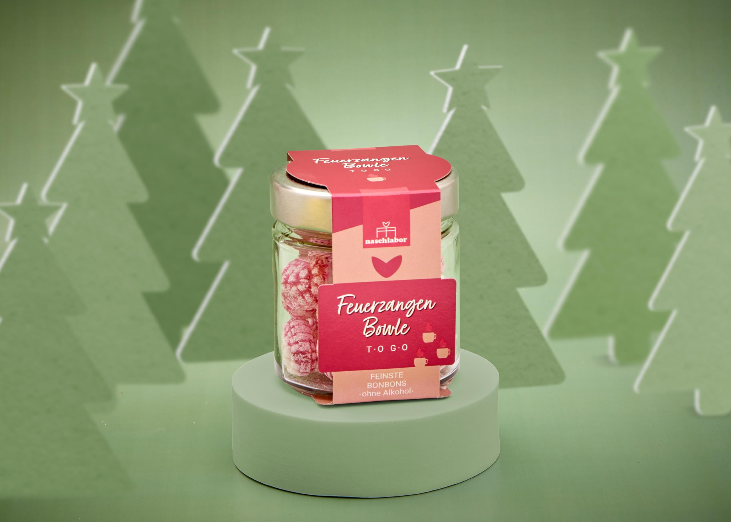 8 Stück Bonbons im Geschenkglas Feuerzangenbowle to Go | Große-Verpackung