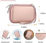 Elonbo Carrying Case for Canon Ivy 2/ Canon Ivy Mini Photo Printer, Portable Instant Smartphone Color Print Digital Camera Hard Travel Bag, Wireless Mobile Picture Printer Storage Holder, Rose Gold+