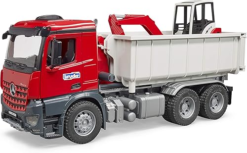 Miniatura 7 de Bruder 03767 Man TGS Camión con contenedor enrollable y cargador compacto Schäffer 2630