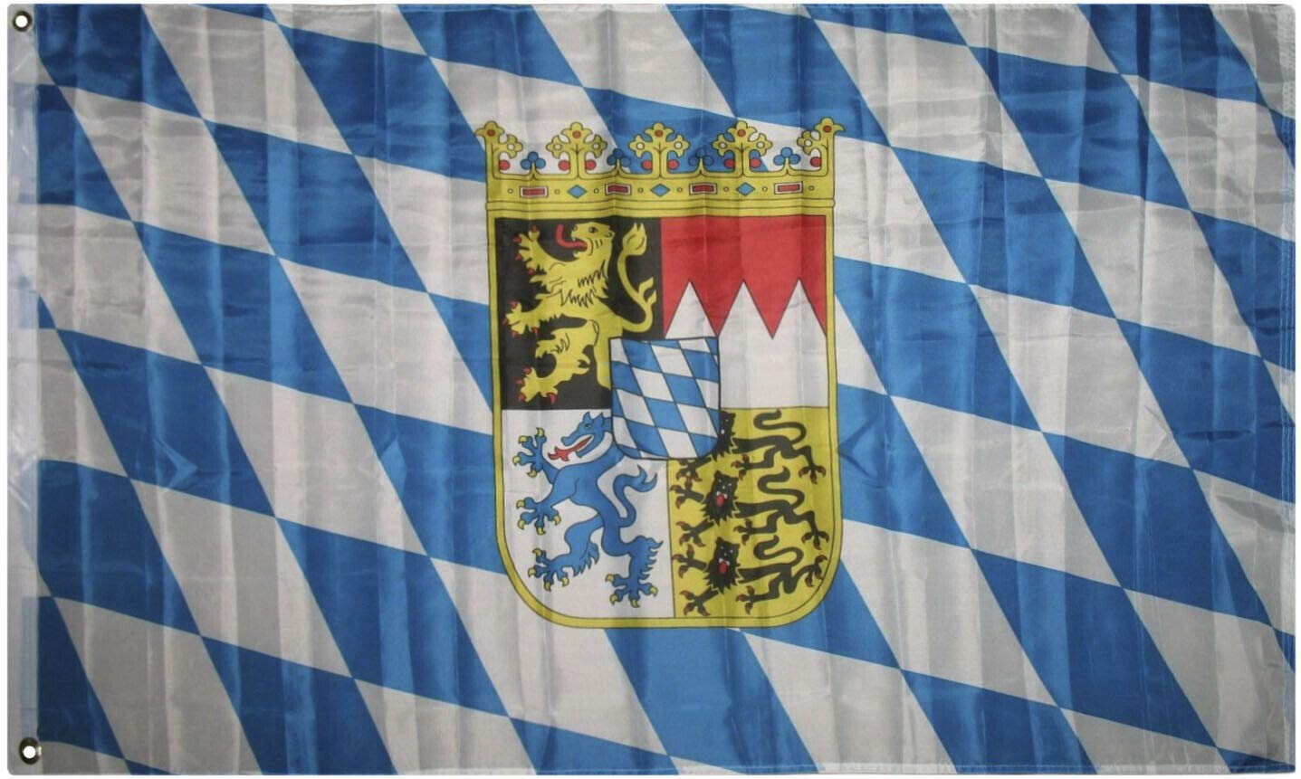 3x5 German Germany Crest Bavaria Bavarian Lions Super-Poly Flag 3'x5' Banner Fade Resistant Premium