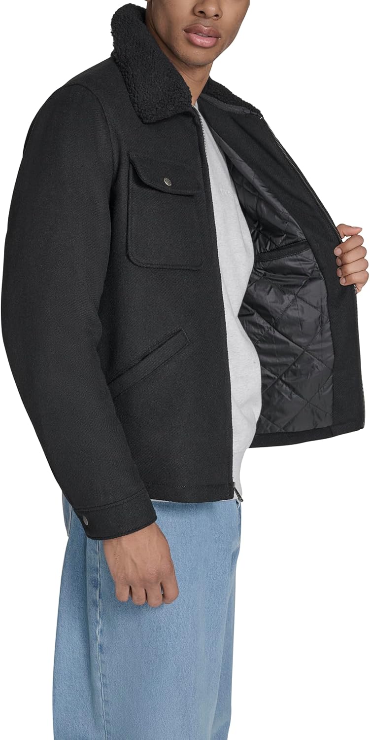 Levi's mens Wool Blend Depot Jacket With Sherpa Collar - Image 6