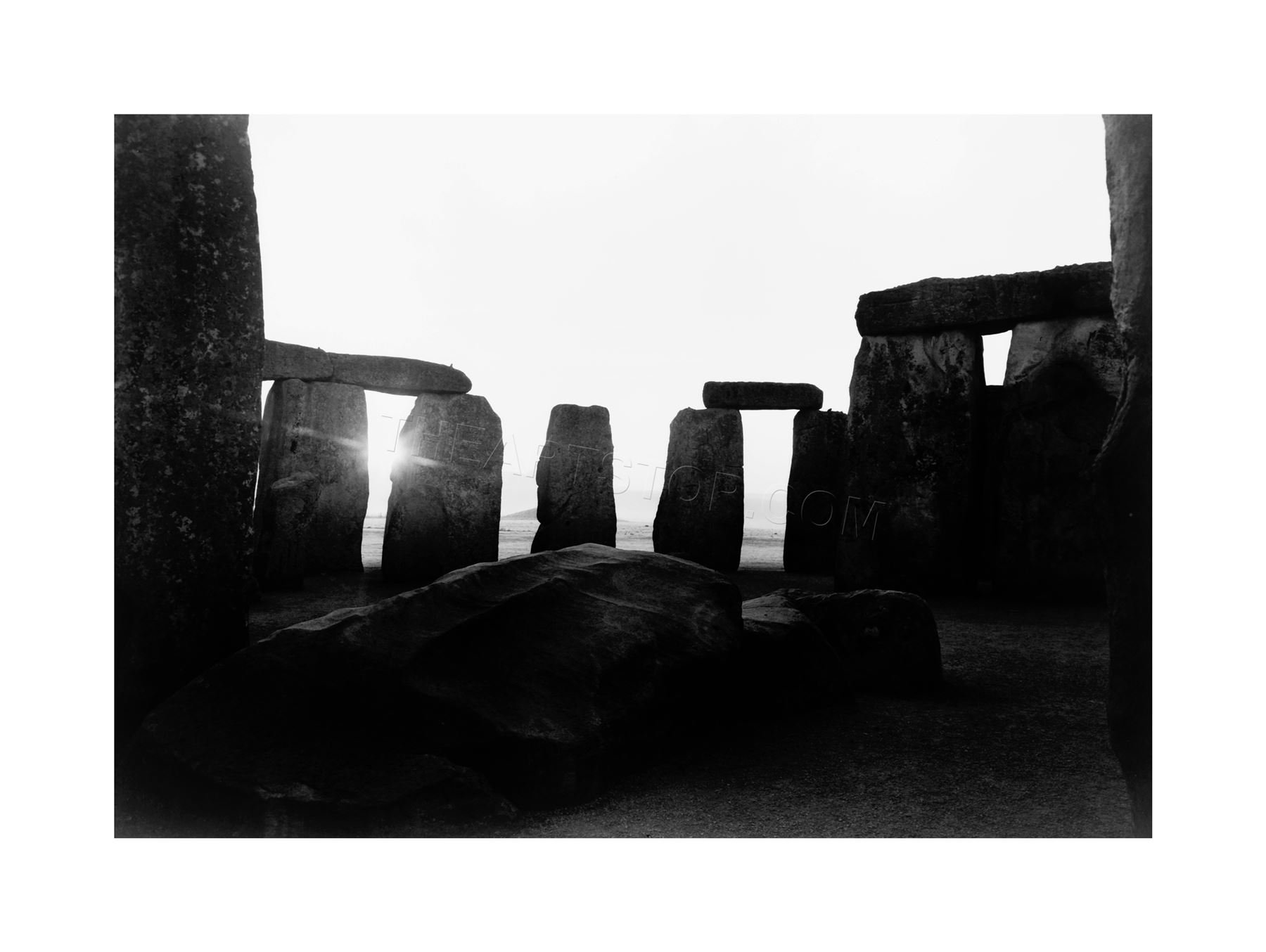 Wee Blue Coo Vintage Photo Landmark Monument Stonehenge England Wall Art Print