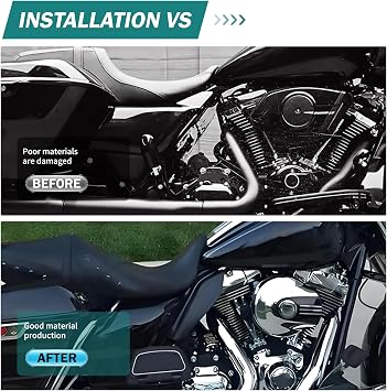 Motorcycle Mid Frame Air Deflector Heat Shield Fit for Harley Touring Road Glide Electra Glide Road King Street Glide Trike 2009-2016 Vivid Black