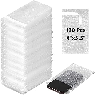 120 Pcs 4" x 5.5" Bubble Cushion Wrap Bags Bulk, Double Wall Bubble Cushion Wrap Pouches, Clear Bubble Bags Thickening Shockproof Bags for Shipping Packing Storage Moving