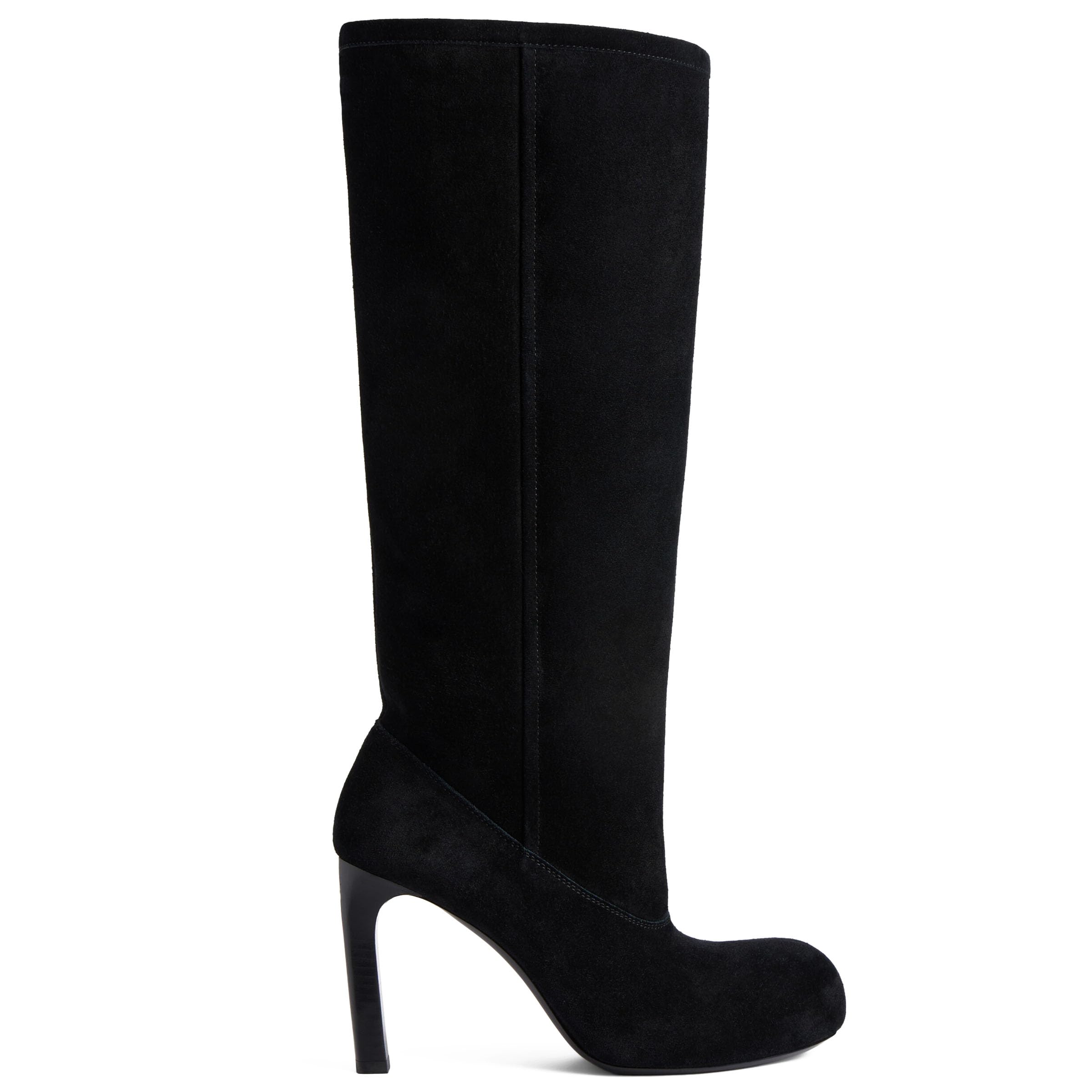 Knee High Boots for Women Pull On Suede Boots Winter Snow Boot Faux Fur Wide Calf Boot Round