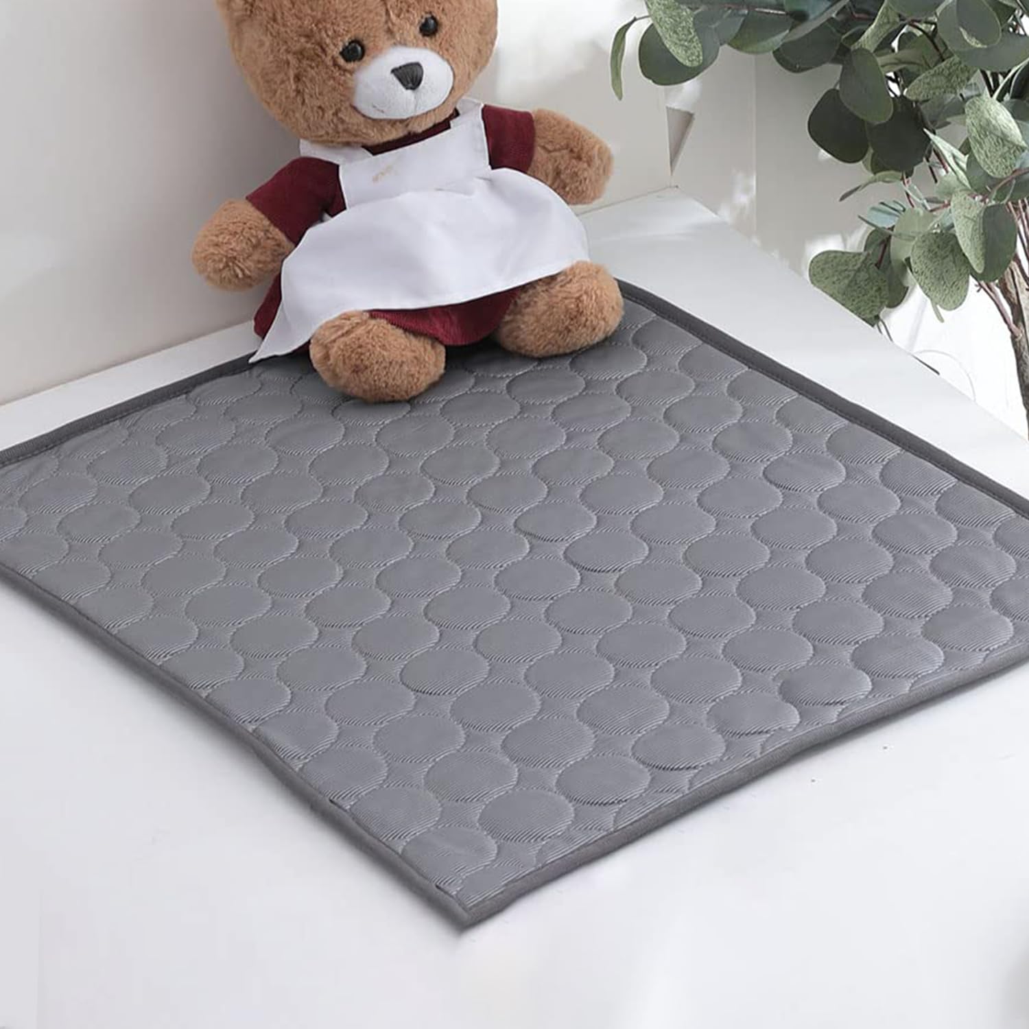 Kuber Industries Rectangular Dog & Cat Bed|Multi-Utility Self-Cooling Pad For Dog & Cat|Light-weight & Durable Dog Bed|ZQCJ001DG-L|Dark Grey (B0CJ59J68P) Amazon Price History, Amazon Price Tracker