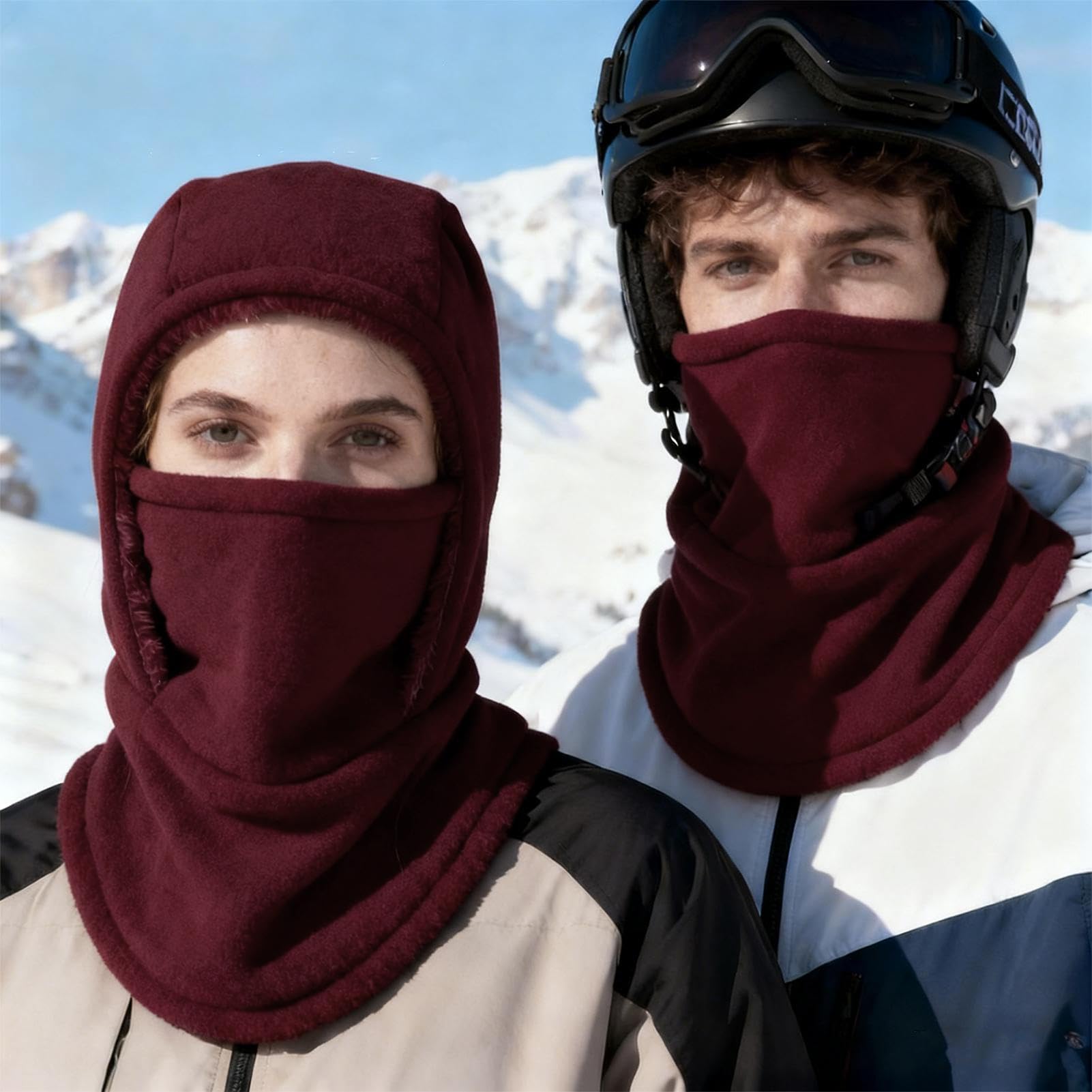 Skifahren Gesichtsschutz Wind- Und wasserdichte Thermo-Mütze | Herren Reitmütze Und Skimaske Für Winter für Motorradfahren Radfahren Wandern Fahren Pendeln Snowboarden