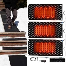 Heated Snow Melting Mats, 1/2/3/4/5 pcs Non Slip Rubber Heated Mat,Winter Snow and Ice Melting Mat 2 in/h Speed Melting for Winter Outdoor Stairs Doorways Walkways3 Pcs,12x24in/30x60cm