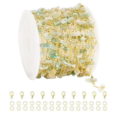 Crisjanggo 4 Yard Gold Plated Chain - Green