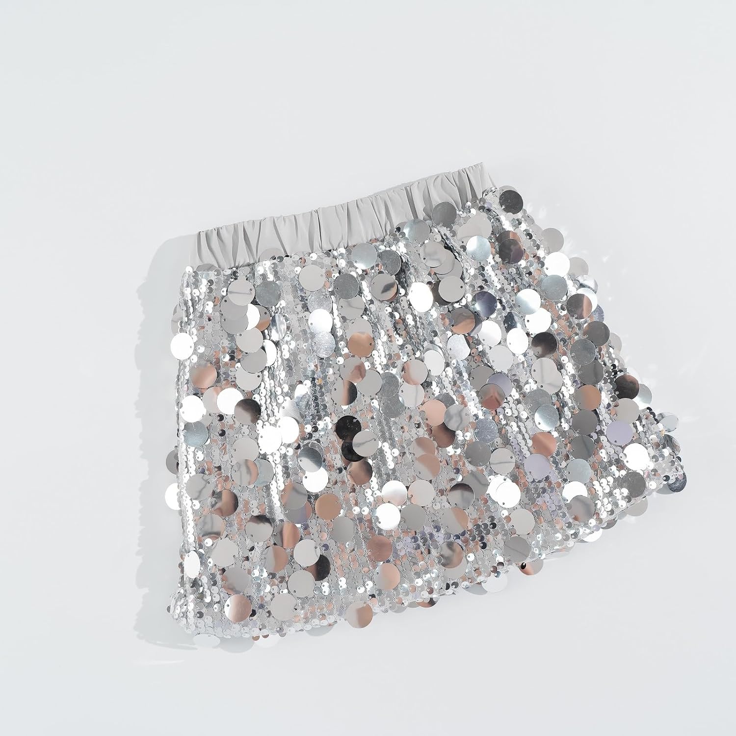 Miipat Girls Sequin Skirt Sparkly Toddler Kids Mini Glitter Skirt Elastic Waist Party Pencil Skirt