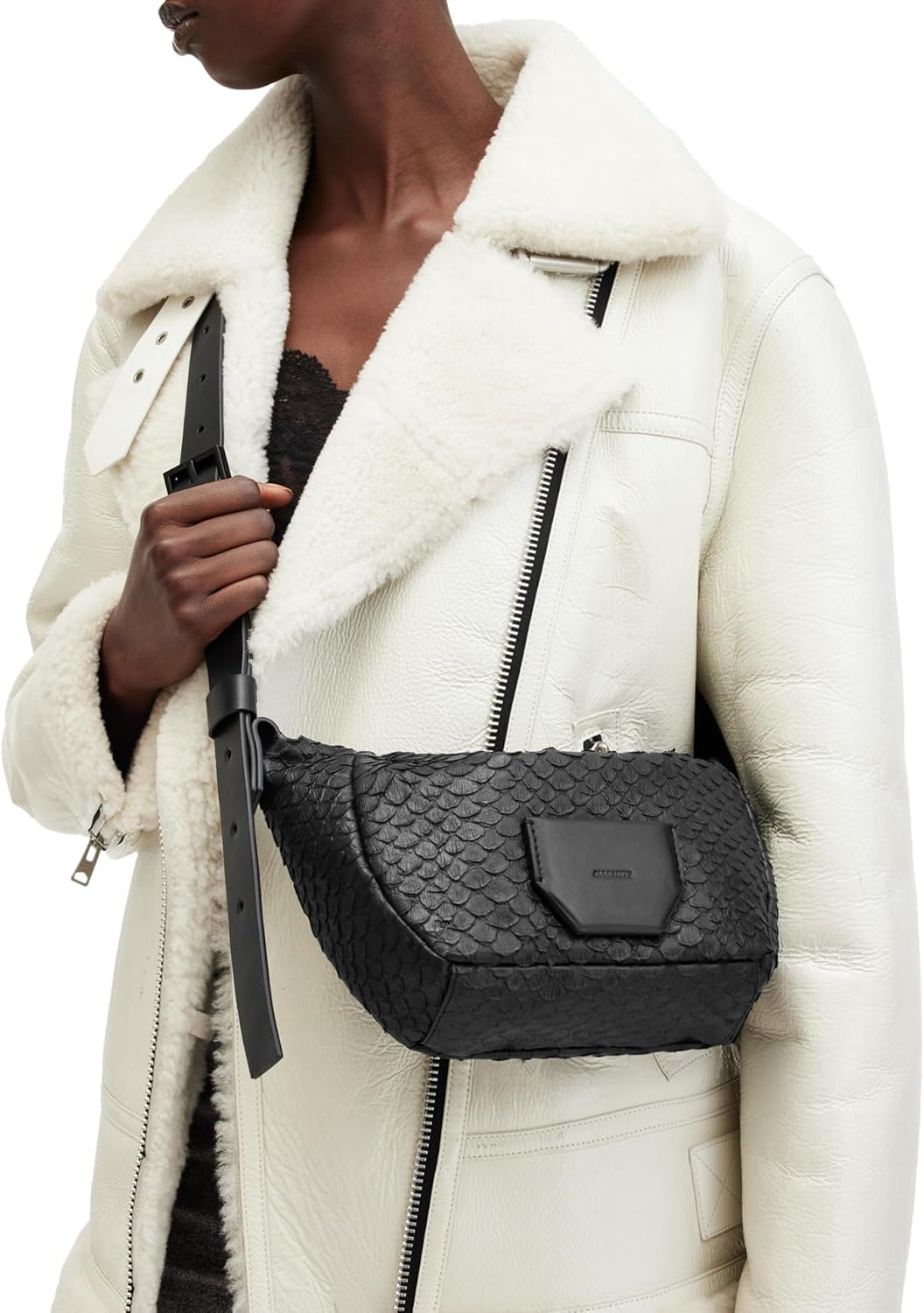 AllSaints womens Madea Snake Xbody - Image 2