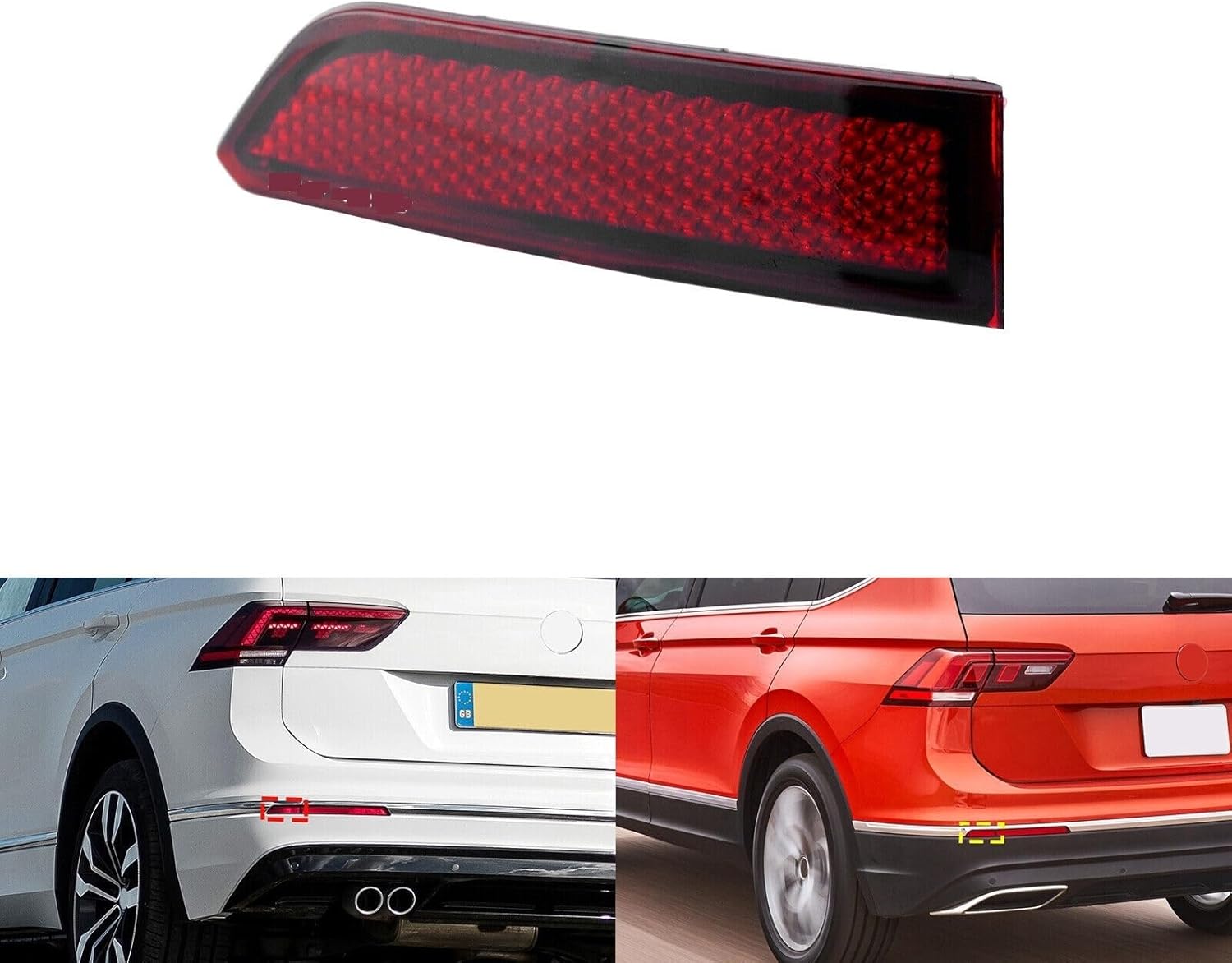Left Side Rear Outer Bumper Reflector Lens Cover 5NA945103 Compatible For VW Tiguan 2016-20