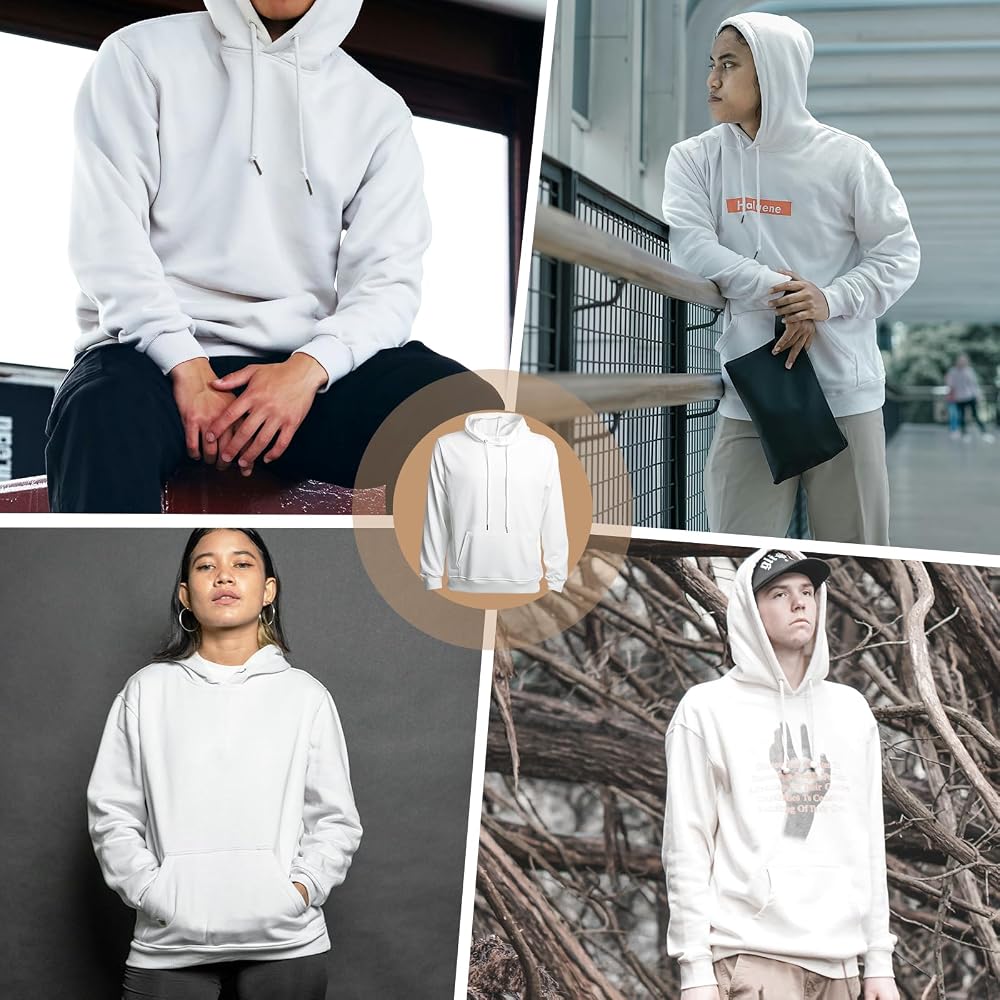Amazon.com: METFUIN 2 Pack Polyester Adult Hoodies for Sublimation 