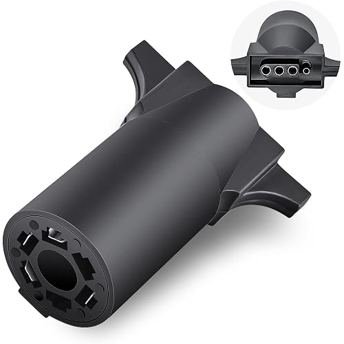 Nilight 7 Way to 4-Way Flat Blade Trailer Adapter