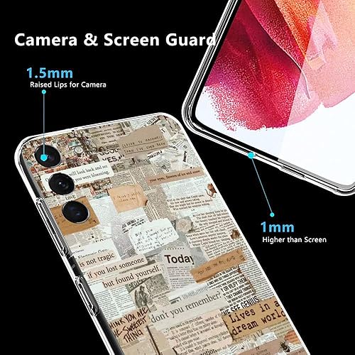 Miniatura 2 de Kyppwh Funda de TPU suave para Samsung Galaxy S23 para Samsung Galaxy S23, estilo de vida retro, vintage, antiarañazos, a prueba de golpes, funda de