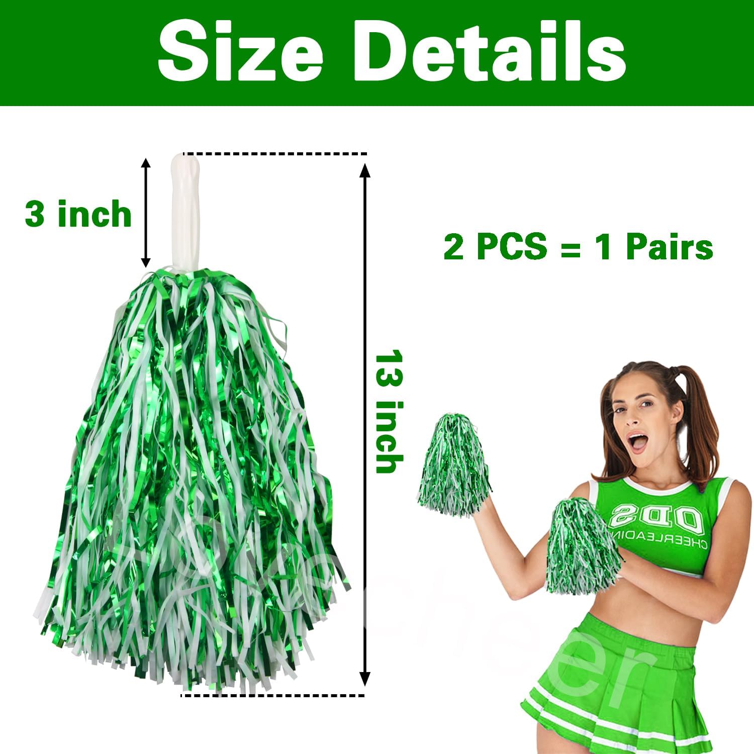 Lovecheer 24PCS/100PCS Pom Poms Cheerleading for Cheerleader Basketball Football Sport Team Spirit New Year Party Dance Cheering Performance