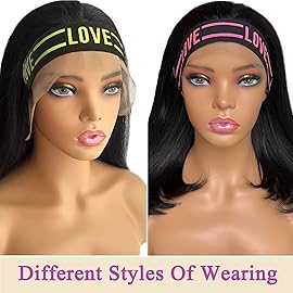 Iraatraa Wig Band and Lace Melting Band Set - Elastic Edge Wrap Bands to Keep Lace Front Wigs in Place and Lay Edges (5 Piece Set, Black Green)