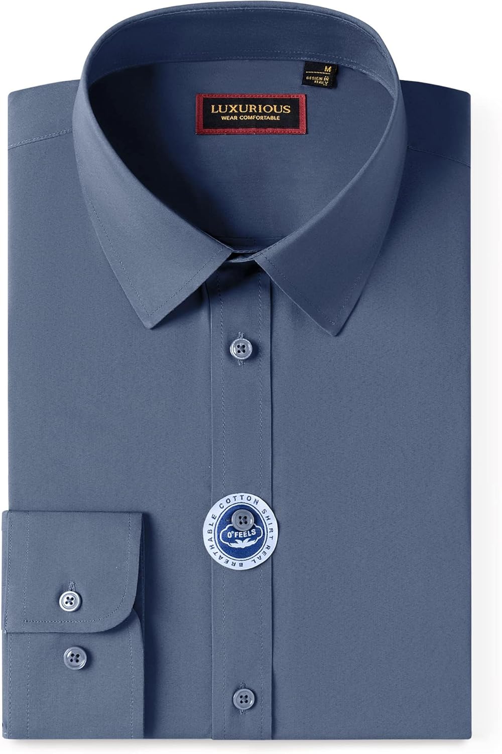 Lion Nardo Cotton Mens Dress Shirts Long Sleeve Wrinkle Free Business Casual Button Down Shirts Formal Shirts Big and Tall - Image 3