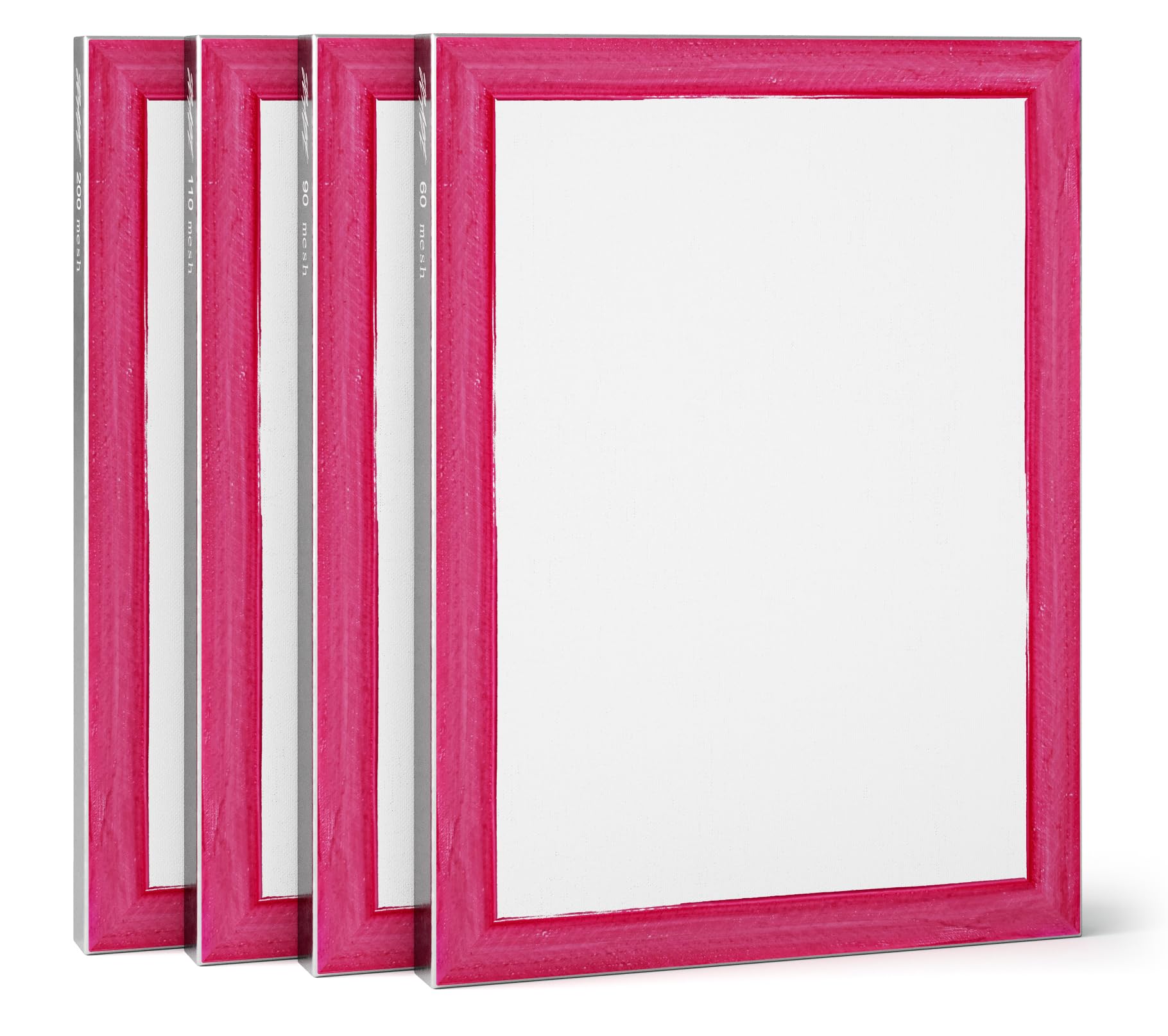 Drysift - Juego de colador seco de 4 piezas con marco de aluminio resistente y pantalla de poliéster | Malla de 60, 90, 110, 200 (250, 165, 149, 75 micrones) | Tamaño: 40 x 30 x 3 cm