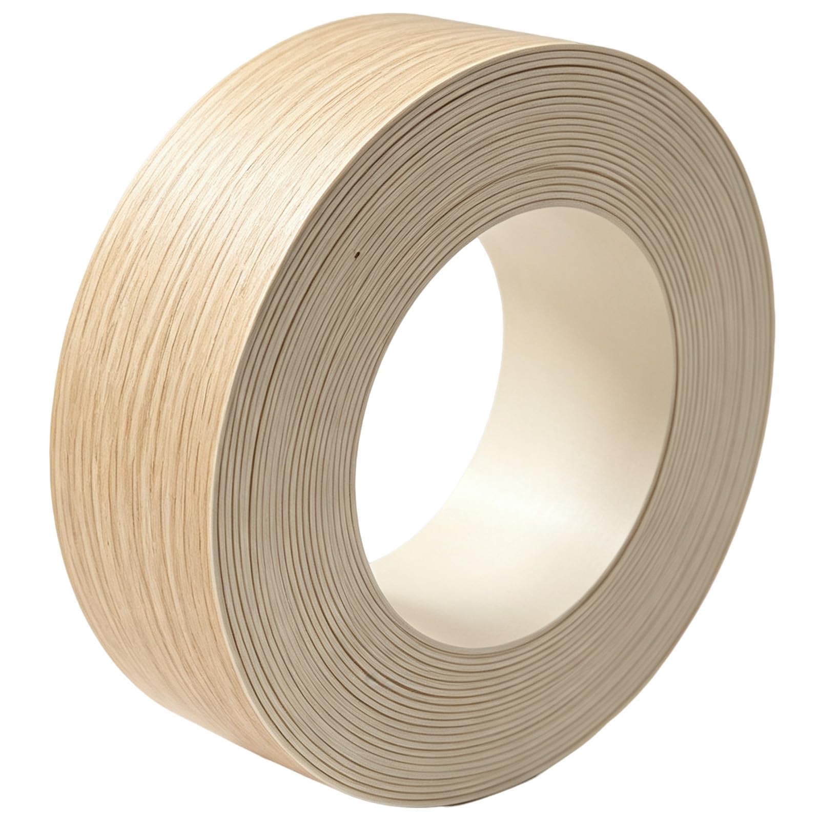 GSCIT Club Rouleau de bande de bordure flexible non collée en PVC chêne blanc pour réparation d'armoires, restauration de meubles - 3,8 cm x 7,6 m