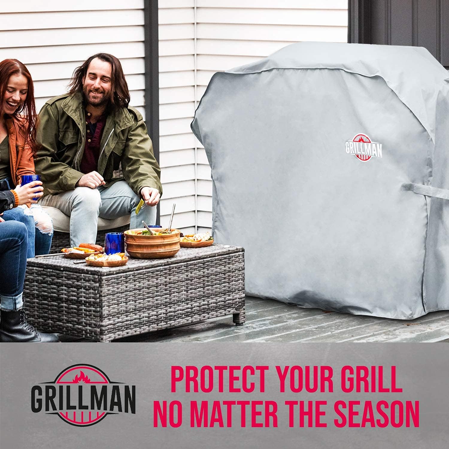 Buy Grillman Grill Cover, Gas BBQ Cover fits er BBQ, Brinkmann, Char