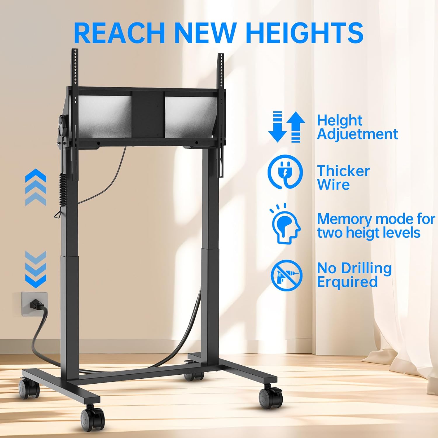 JAV Smart Board & Motorized Stand - 4K UHD Interactive Whiteboard with 8+128GB Storage, Android OS & Open App Ecosystem for Classroom, Office, Home Includes Electric Lifting Stand for 55-86 Inch