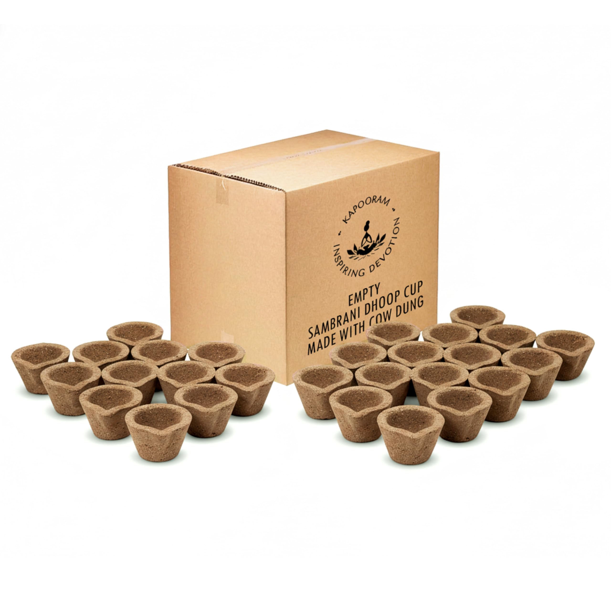 Natural Panchgavya Sambarani Cups for Pooja Cow Dung Dhoop Cups with Ghee, Dahi, Milk, Gomutra, Gobar & 25+ Herbs | Charcoal Free | 100% Natural (Medium, 100, Count)-image-26